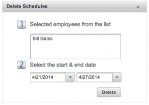 Workforce Management System Delete
